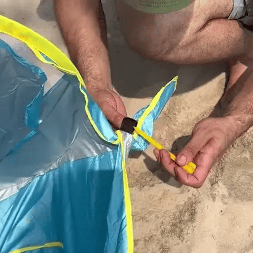 Carpa con piscina para la playa