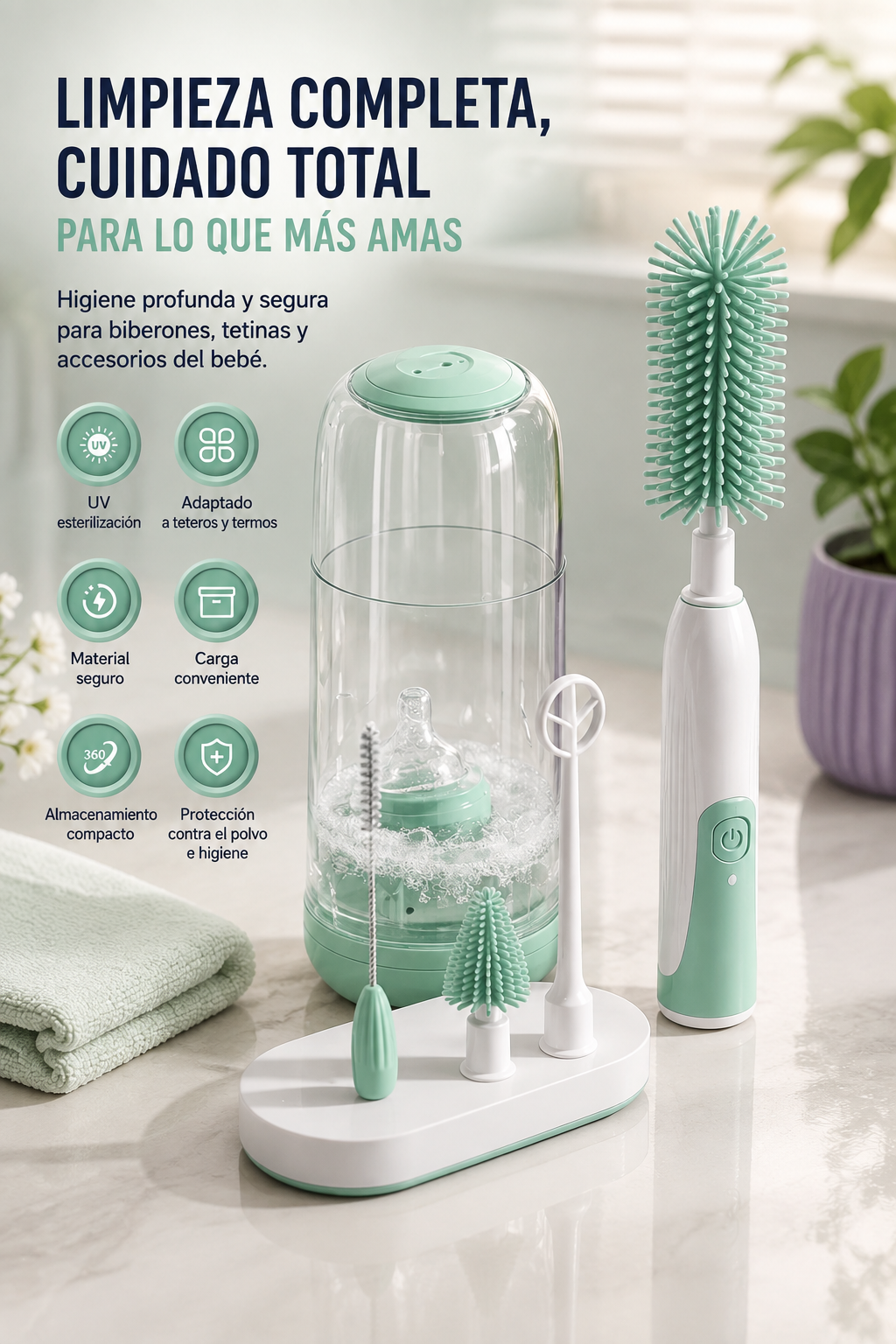 Limpiador de teteros eléctrico