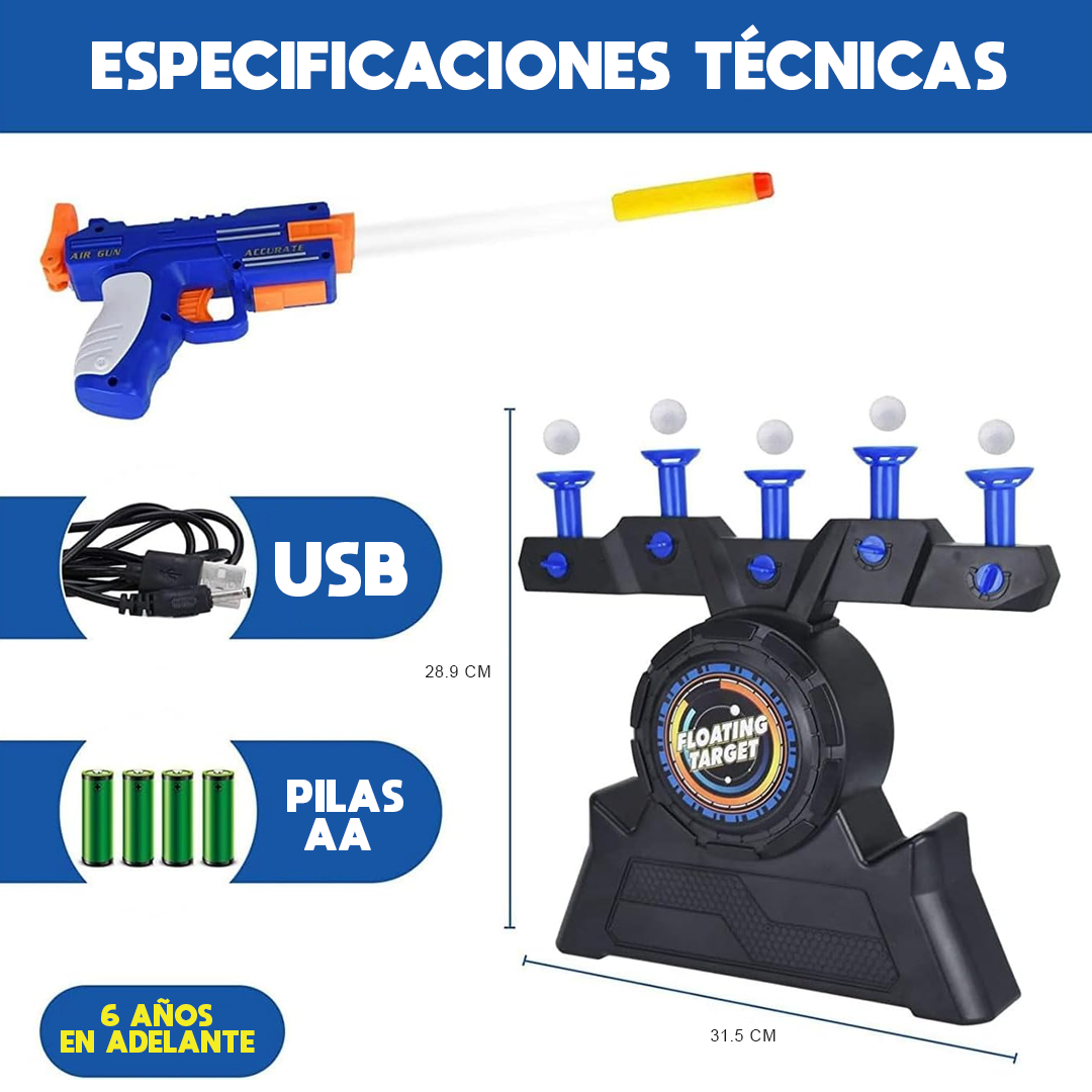 JUEGO FLOATING TARGET / Blaster de dardos