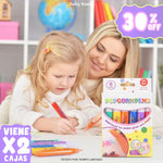 Marcadores 3D popcorn / Lleva 2 cajas x6